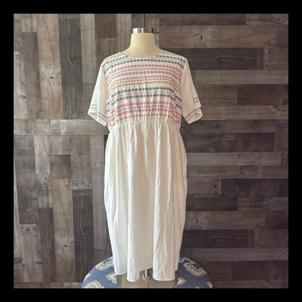 NWT! Polygram maxi dress 3xlarge boho embroidered coastal grandma garden party